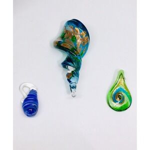 Artisan Glass Art Pendant Necklace‎ Blown